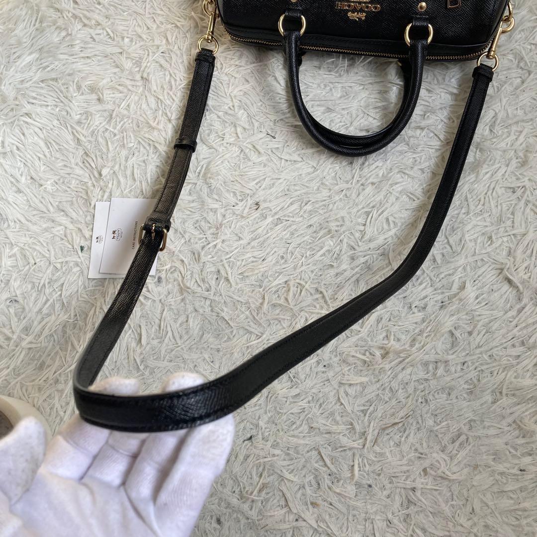極美品 COACH コーチ ローアン サッチェル 黒 ブラック 2way